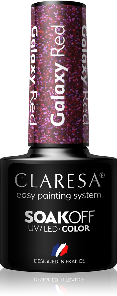 

Гель-Лак для ногтей Soakoff UV/LED Color Galaxy Claresa, atspalvis red 5 гр