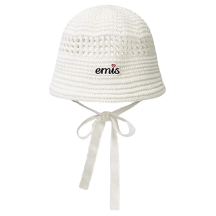 

Emis Льняная пряжа смесовая шляпа ведро унисекс белый, White