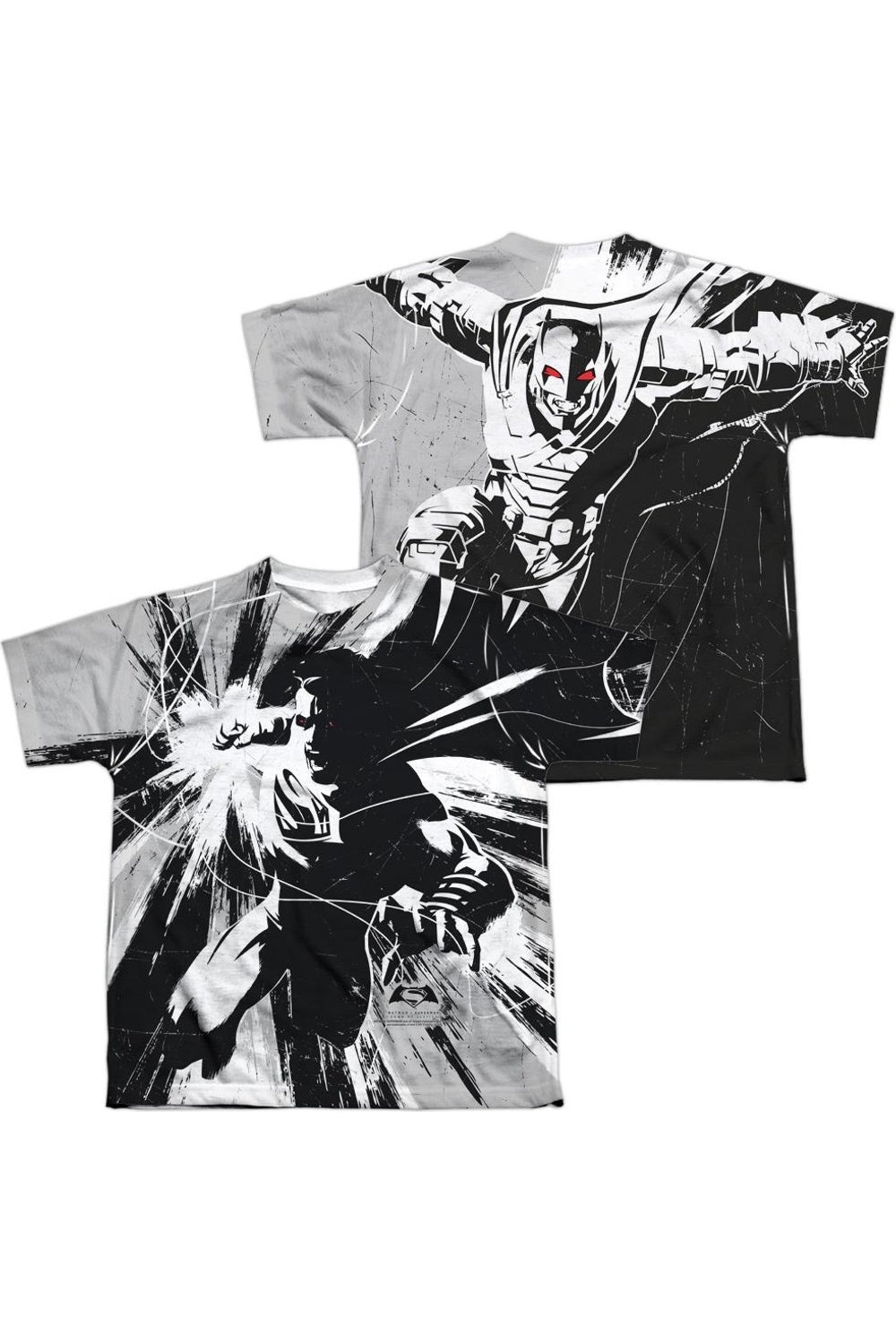 

Футболка с коротким рукавом для подростков Batman V Superman с контрастным принтом (спереди и сзади) Gildan, белый