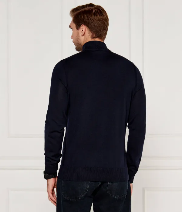 Шерстяная водолазка avac_m Regular fit Boss Orange, синий — фото 3