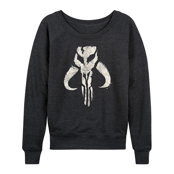 

Женская футболка с длинным рукавом The Mandalorian Icon French Terry Star Wars, Heather Charcoal