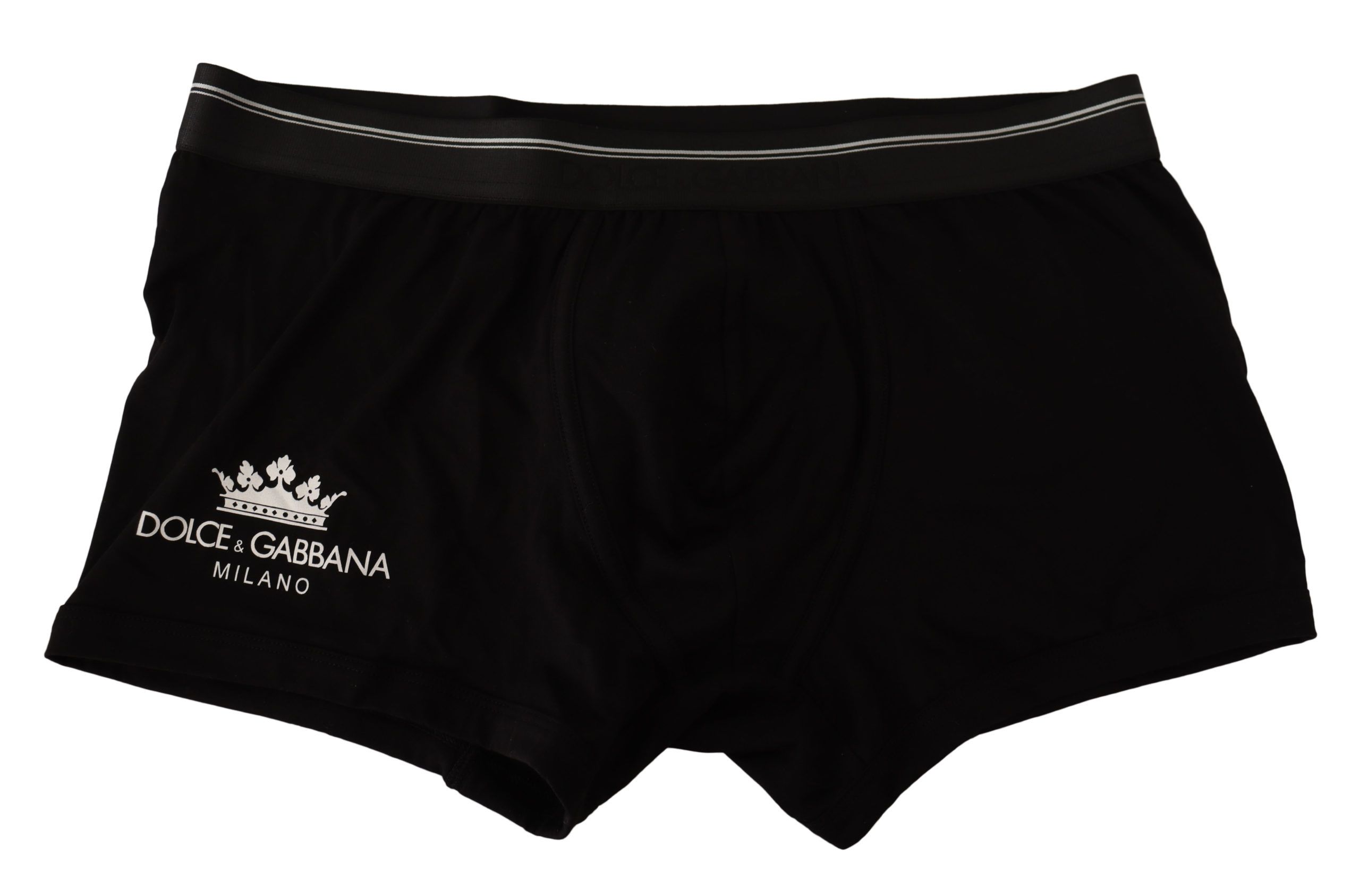 

Элегантные черные трусы-боксеры с логотипом на поясе Dolce & Gabbana