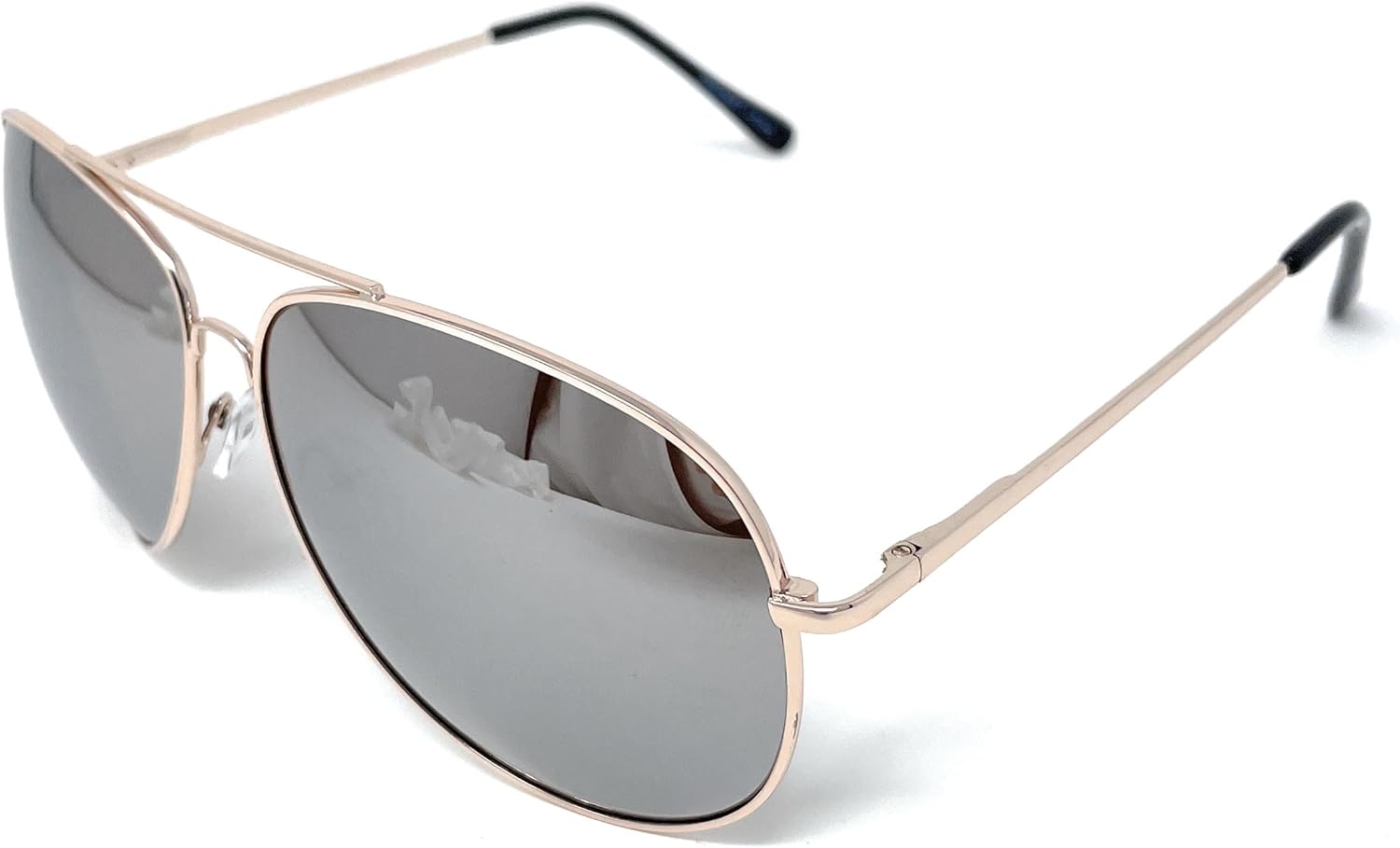 

Большие солнцезащитные очки-авиаторы для женщин и мужчин, классический ретро-стиль, черные, с эффектом потертости, классическая защита от УФ-излучения MyUV, Gold Mirror