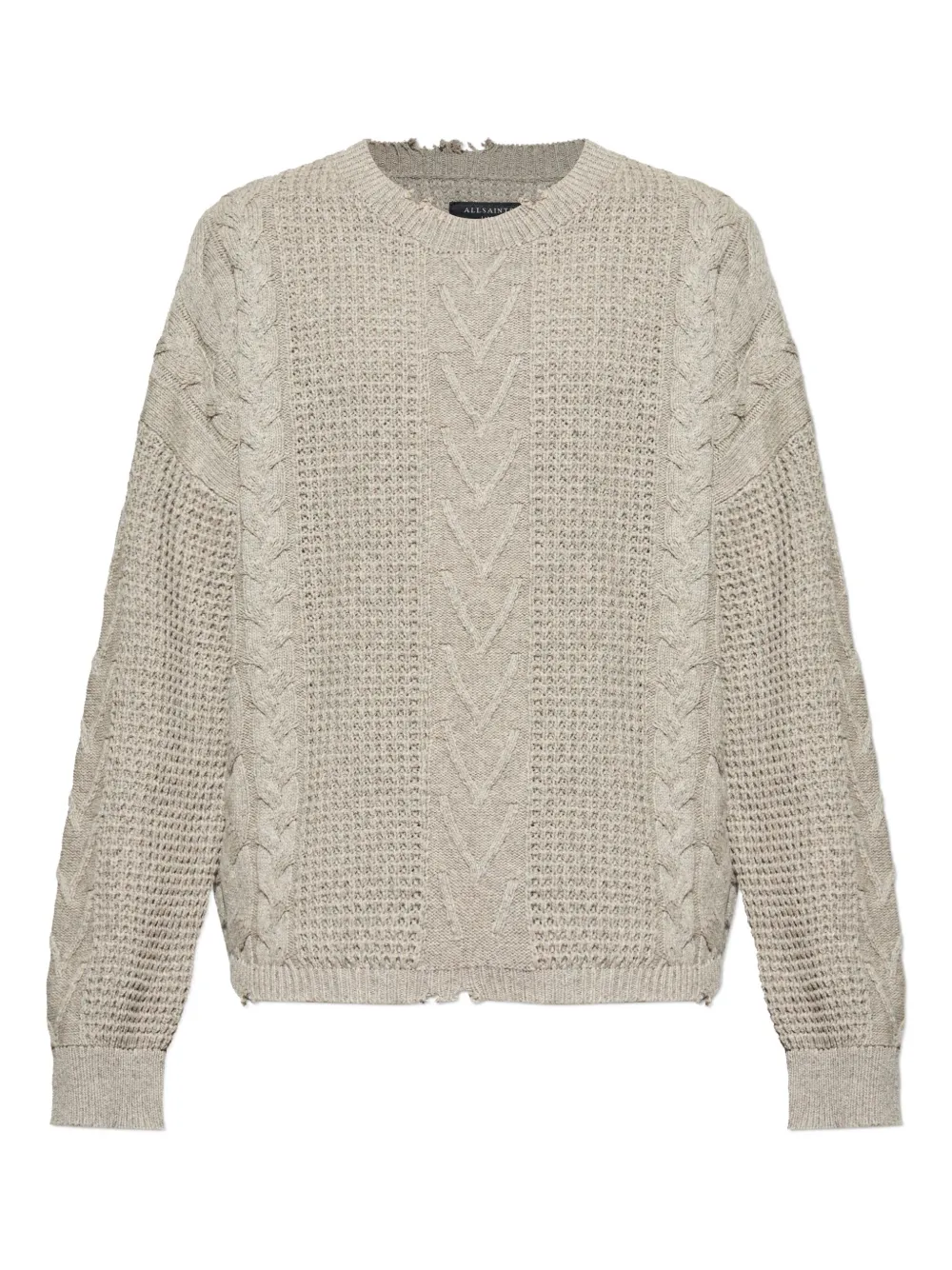 Свитер Tenter с круглым вырезом Allsaints, коричневый
