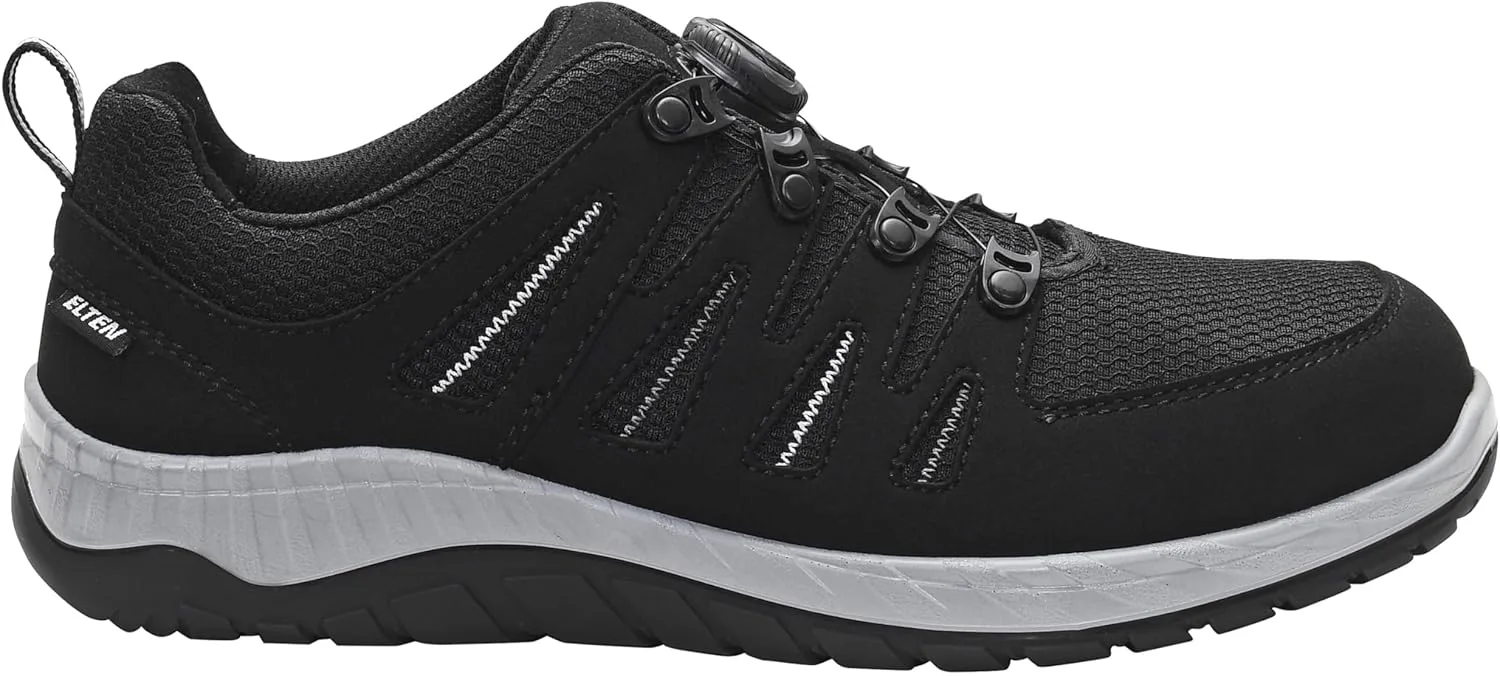 Защитная обувь ELTEN Maddox BOA Black-Grey Low ESD S3S для мужчин и женщин, текстиль, стальные защитные носки, легкая, спортивная, черный — фото 2