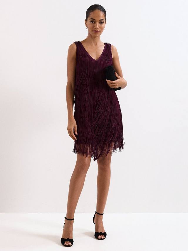 

Платье мини Meryl с бахромой и силуэтом а-лайн Phase Eight