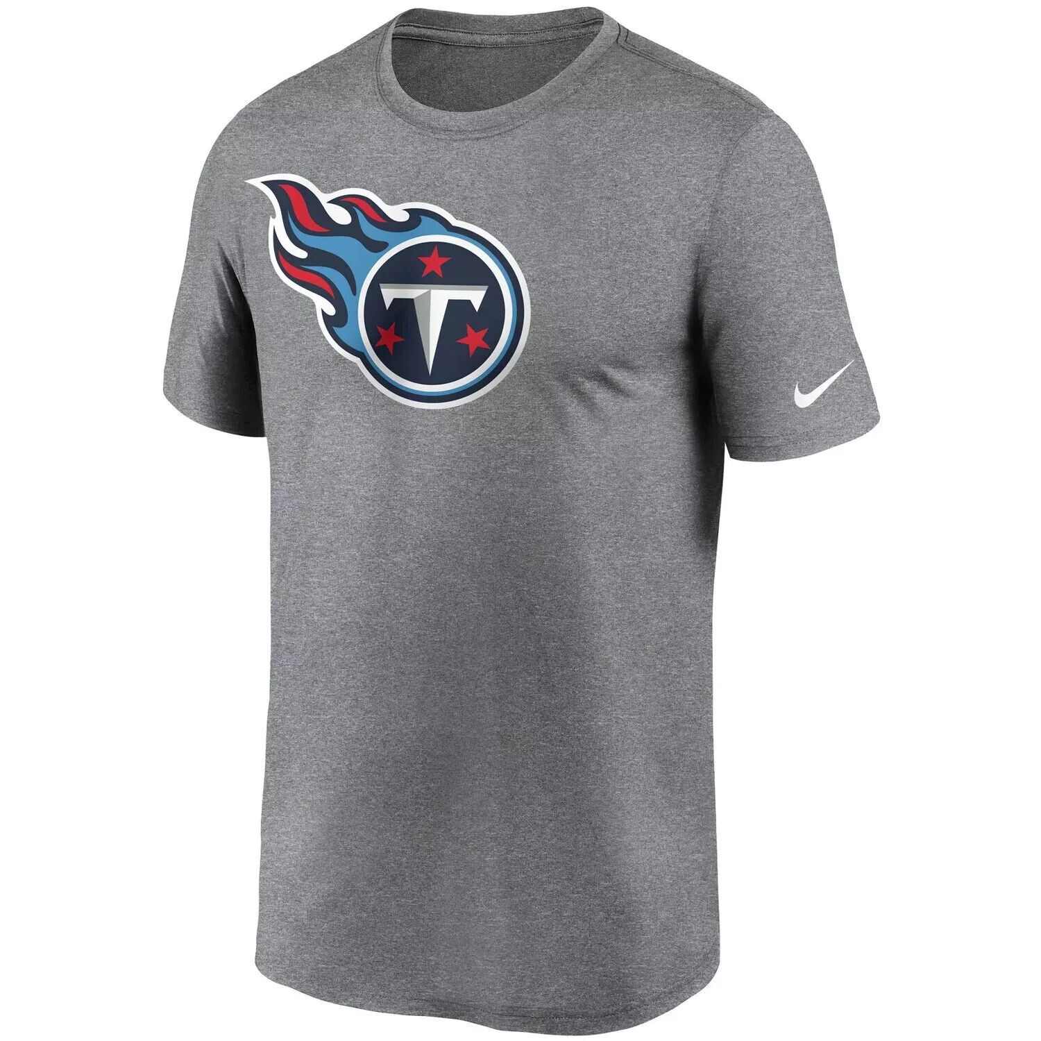 Мужская темно-серая футболка с логотипом Tennessee Titans Essential Legend Performance Nike — фото 2