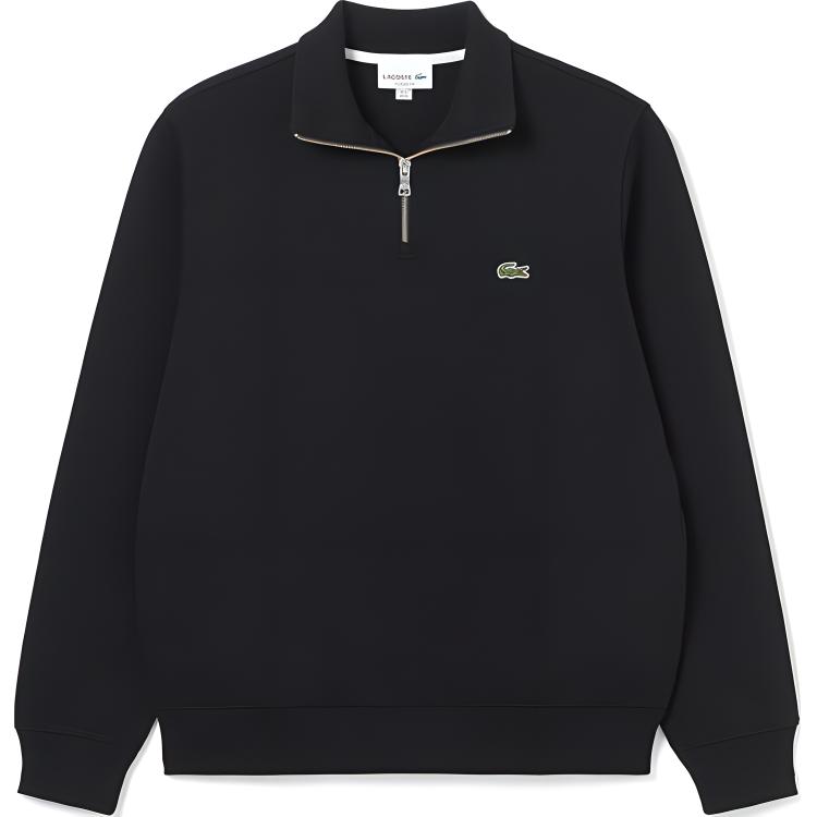Свитшот с лого-патчем на молнии LACOSTE, 3la/leather коричневый — фото 3