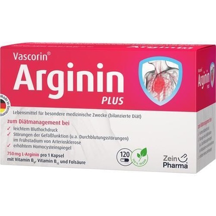 

Капсулы Vascorin Arginine Plus 120 шт Zeinpharma Germany Gmbh