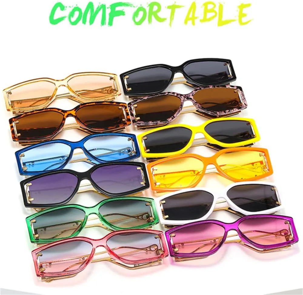 

Солнцезащитные очки для женщин и мужчин в стиле панк, с металлическими заклепками, женские солнцезащитные очки с защитой от УФ-излучения UV400 LANGSER, Flower