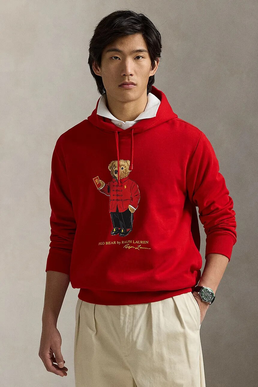 

Хлопковая толстовка Polo Ralph Lauren, красный