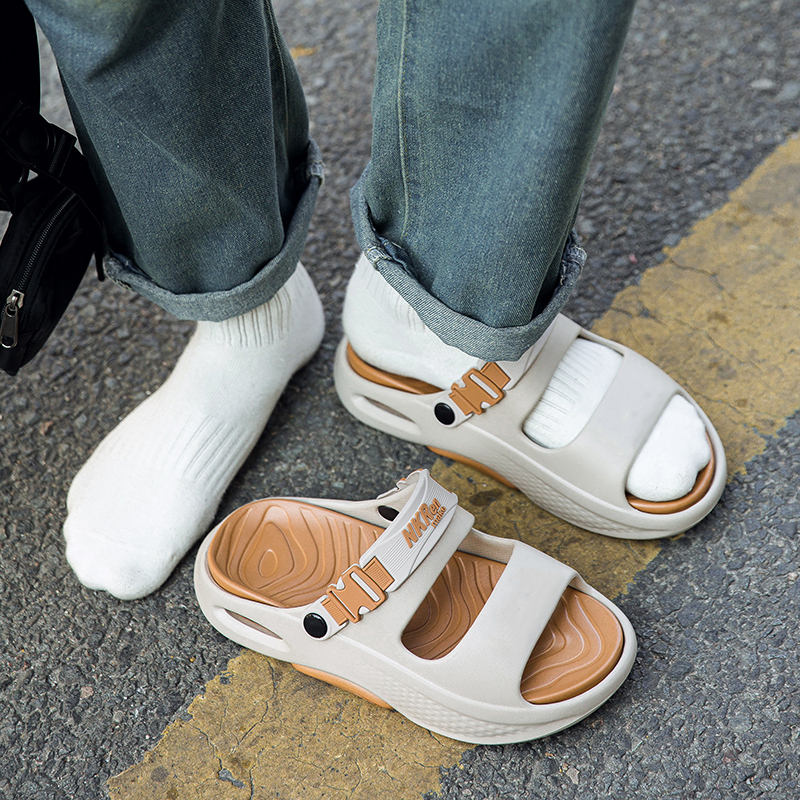 CariteSport Мужские пляжные сандалии цвета хаки, цвет Khaki — фото 3