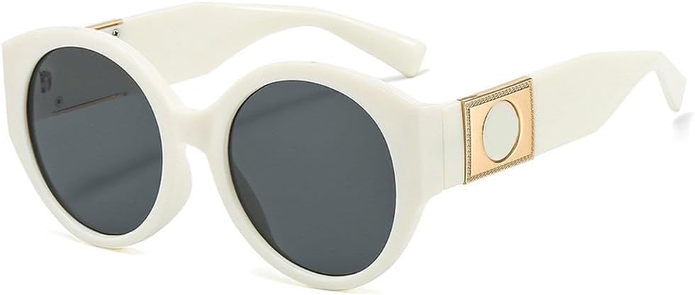 

Модные солнцезащитные очки в овальной оправе для мужчин и женщин, универсальные солнцезащитные очки в стиле ретро, ​​круглые, роскошные очки с защитой от УФ-излучения UV400 HVTVTLA, C2