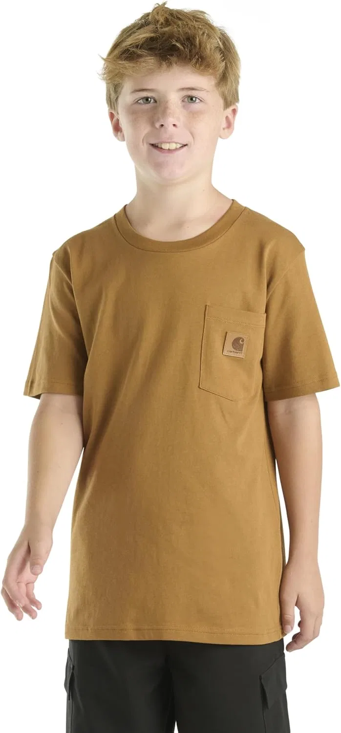 Футболка детская с карманом Carhartt, коричневый