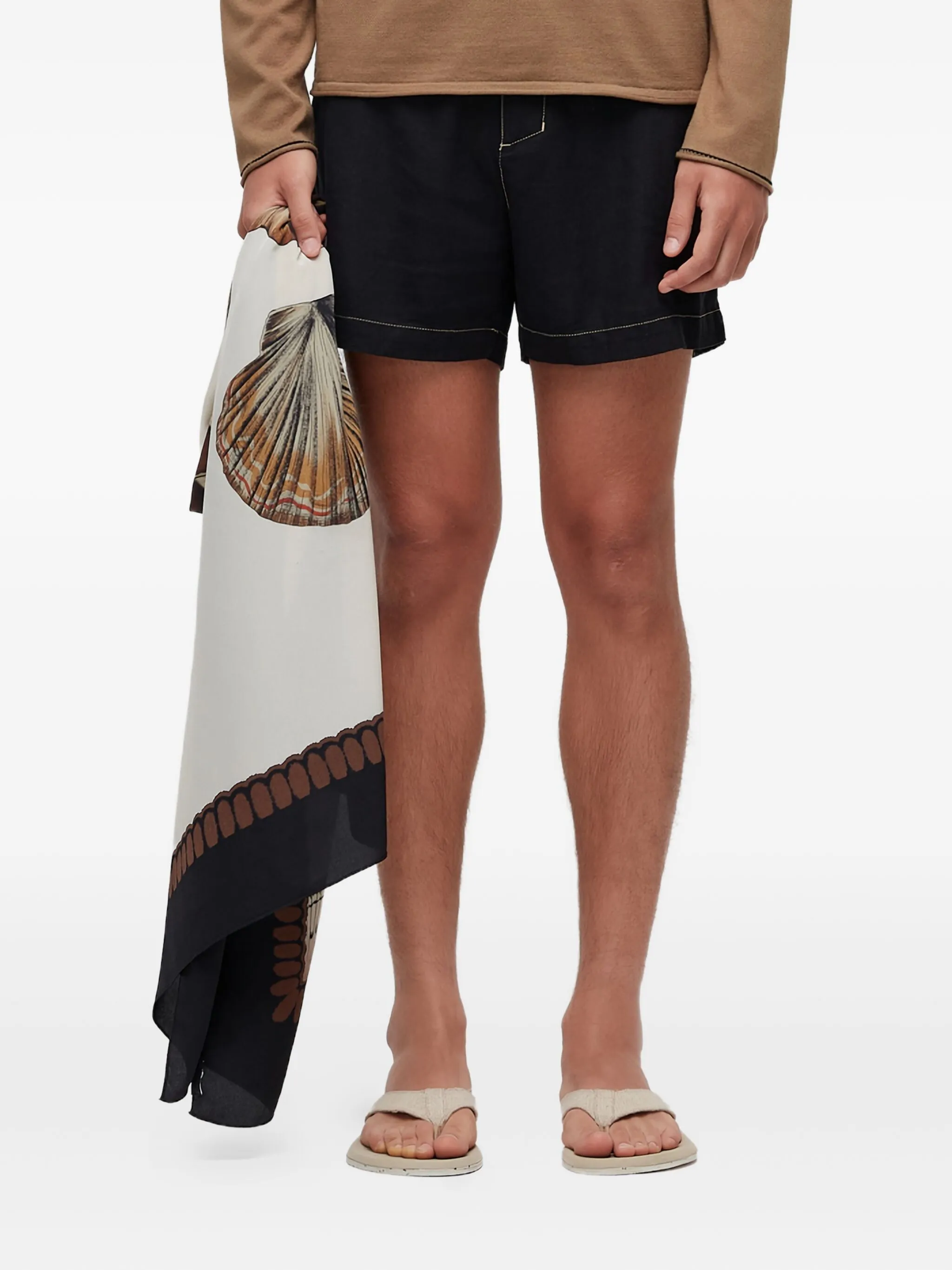 

Льняные шорты с карманами Osklen, черный