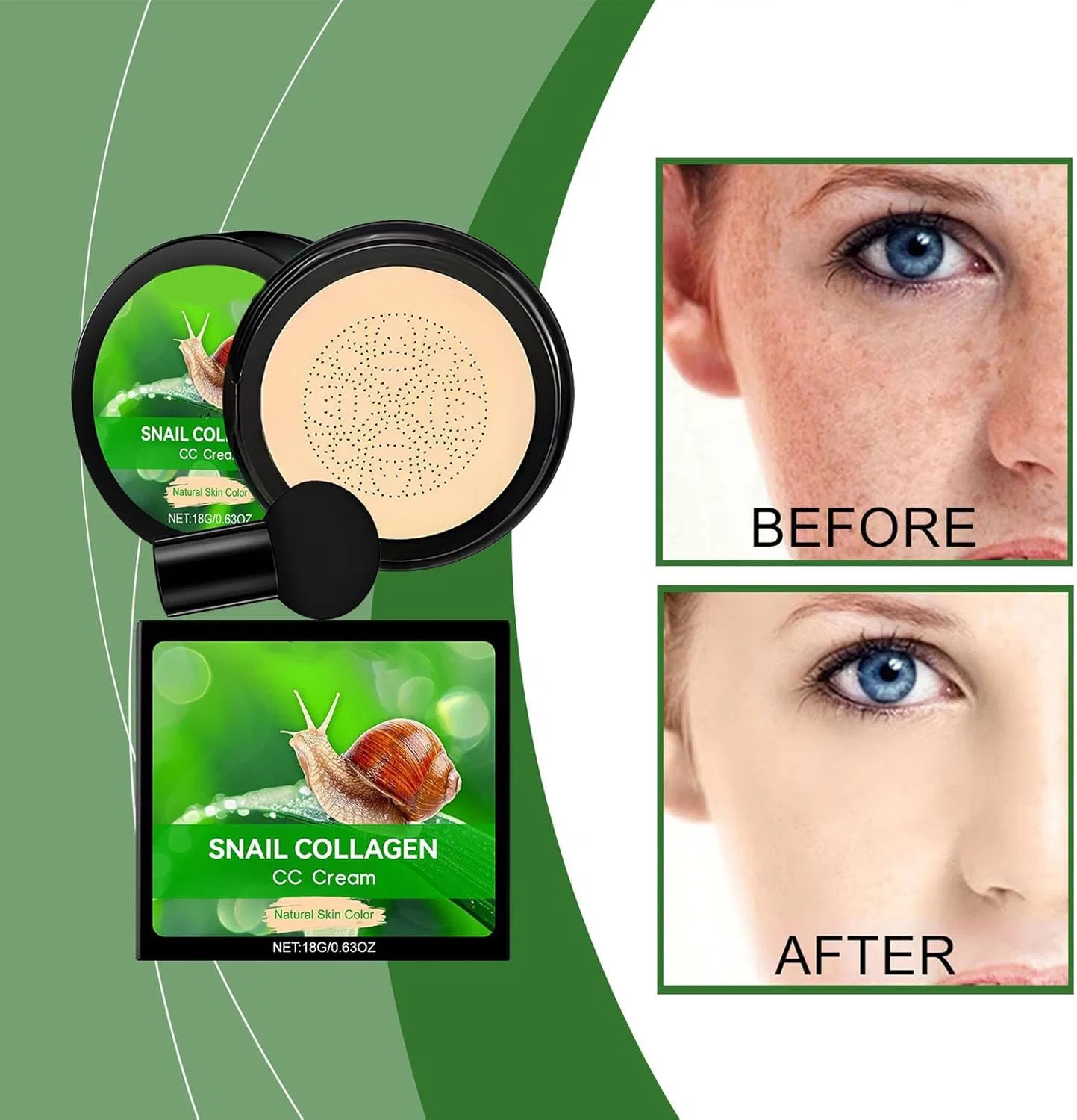 CC-крем Foundation Waterproof Concealer Air Cushion, 0.1 кг — фото 2
