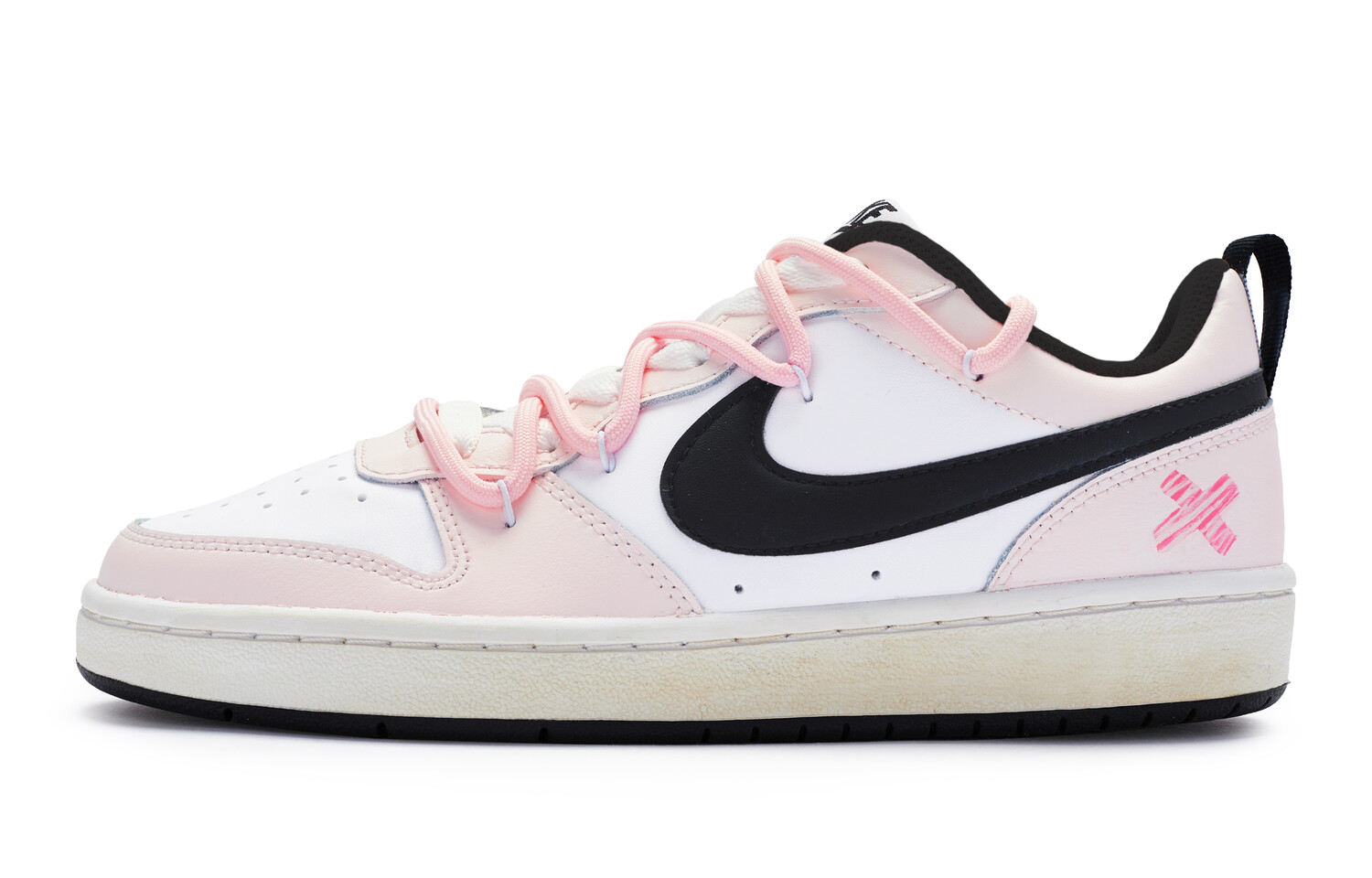 

Кроссовки Nike Court Borough Series Skateboard Shoes Women's Low-Top Pink/White