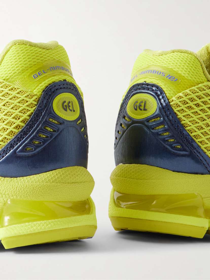 Кроссовки Gel-Nimbus 10.1 с металлической резиновой отделкой и сеткой Asics, желтый — фото 4
