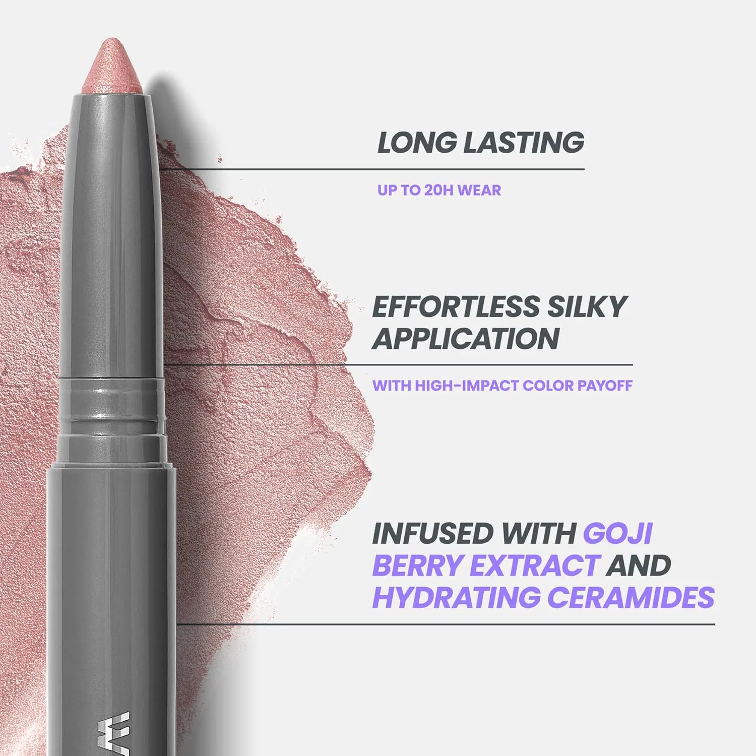 Водостойкий карандаш для теней Wonderskin IYKYK Eyeshadow Pencil Wonderskin, Pink Quartz — фото 3