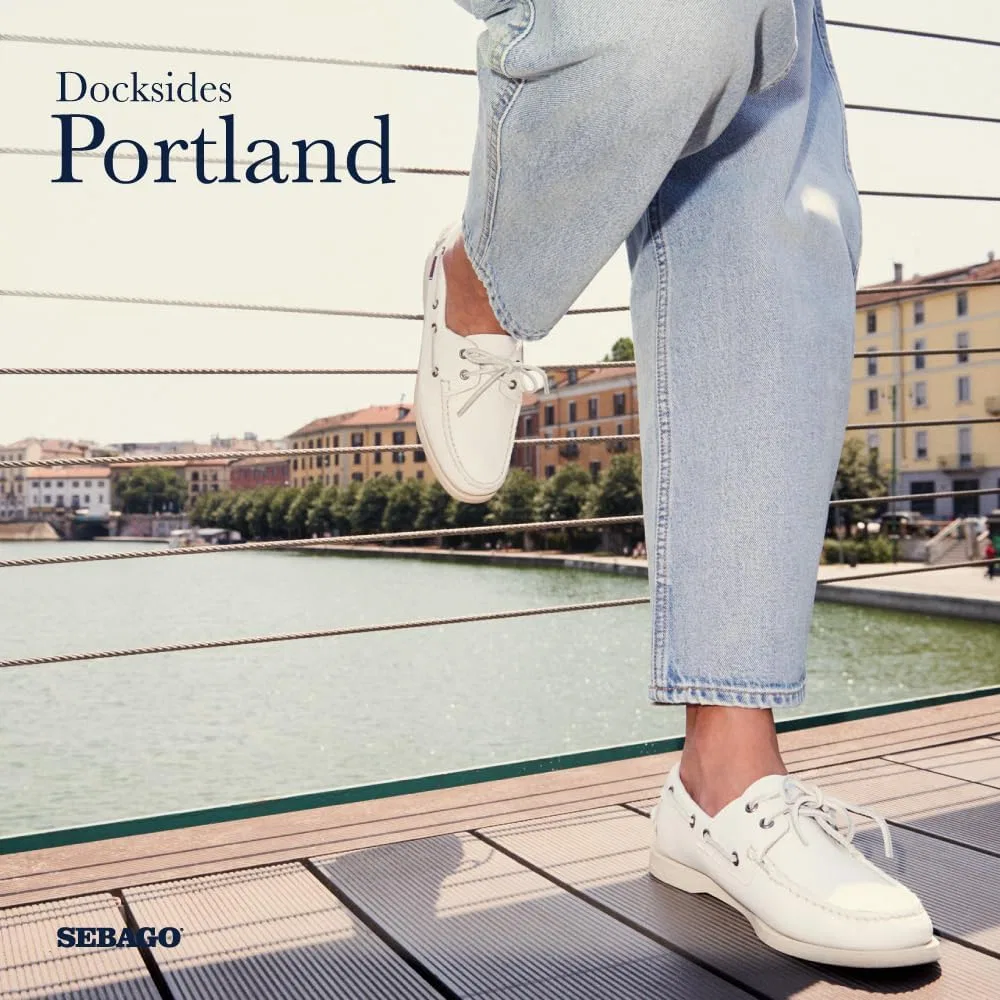 Лоферы Sebago Portland Boat Shoes белый — фото 2