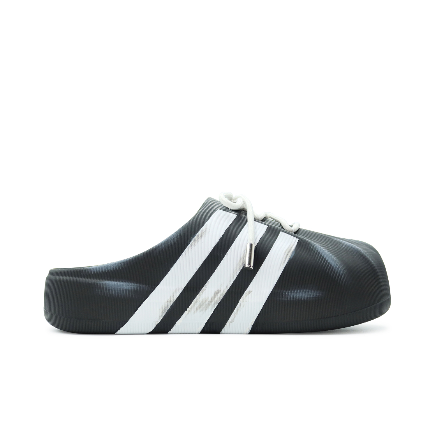 AdiFOM Superstar Тапочки с обёрнутым носком Унисекс Чёрный Белый Серый Adidas Originals — фото 3