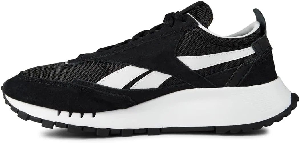 Женские классические кожаные кроссовки Reebok, Core Black Cold Grey 7 Vector Red — фото 3