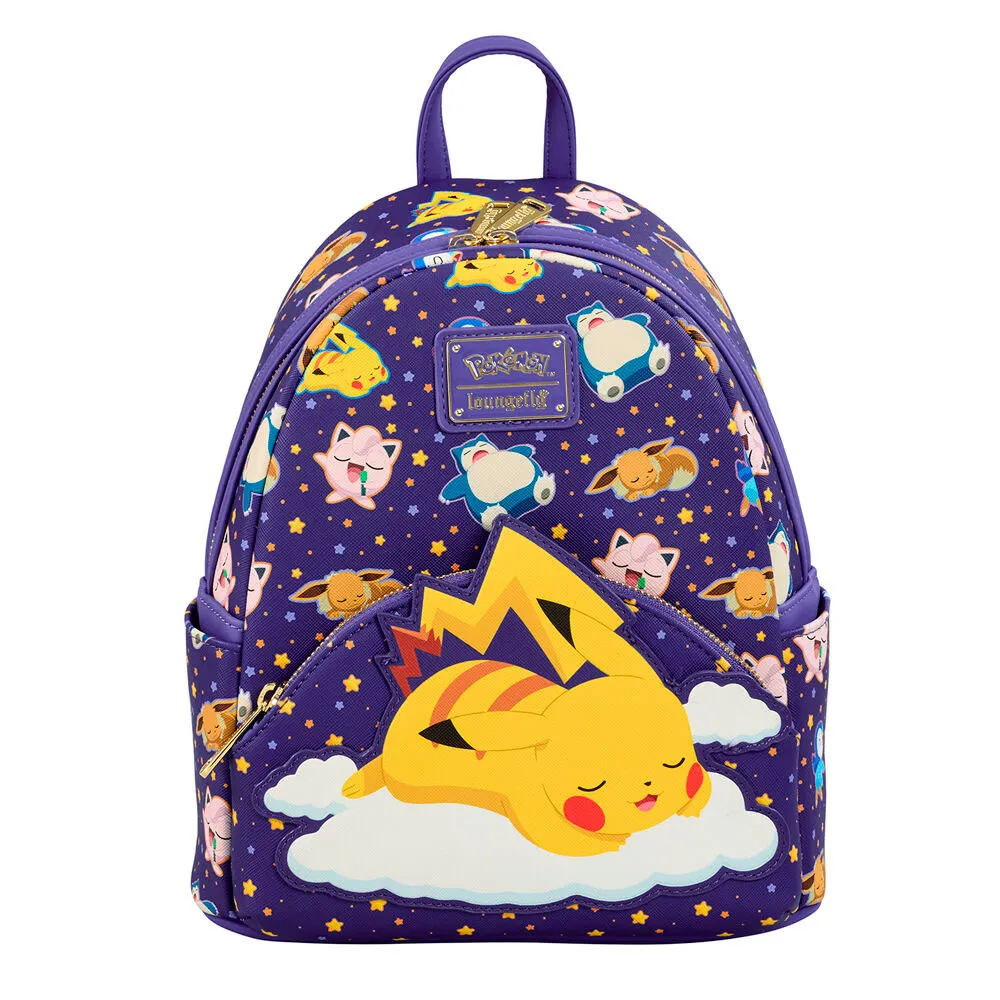 

Рюкзак Loungefly PokГmon Pikachu Friends Sleeping and Backpack 26 cm, фиолетовый