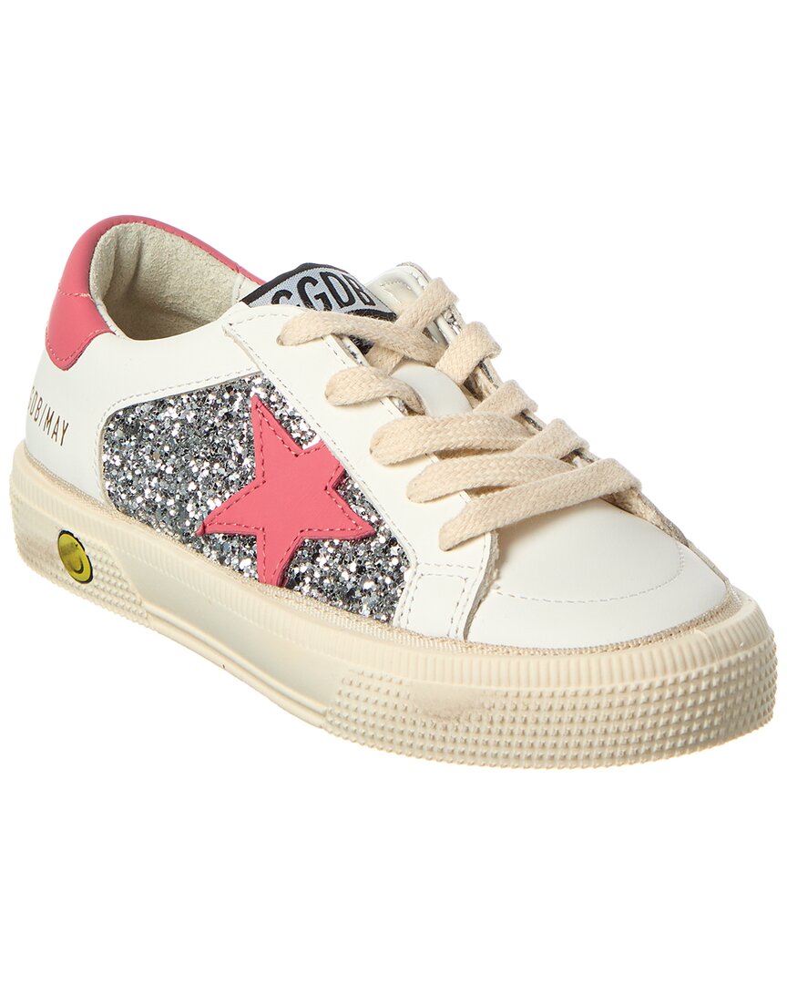 

Кроссовки Golden Goose May из кожи и блесток