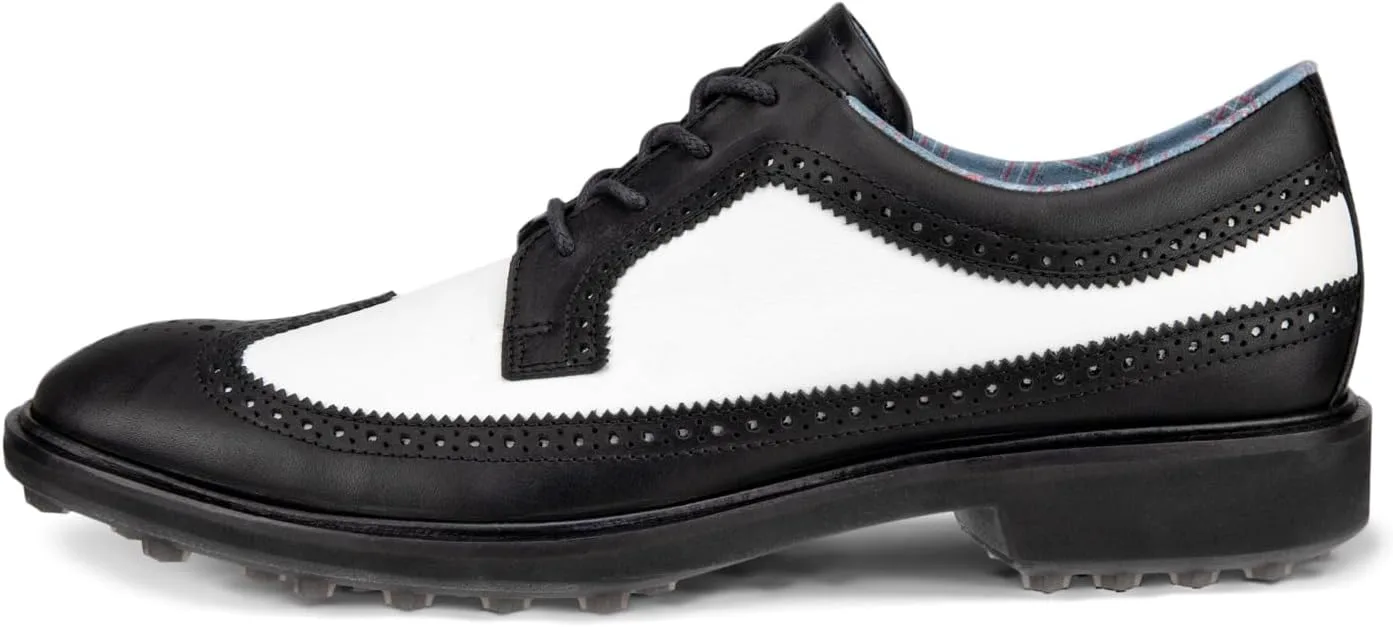 

Мужские классические гибридные туфли ECCO с крылышком, водоотталкивающие, черно-белый