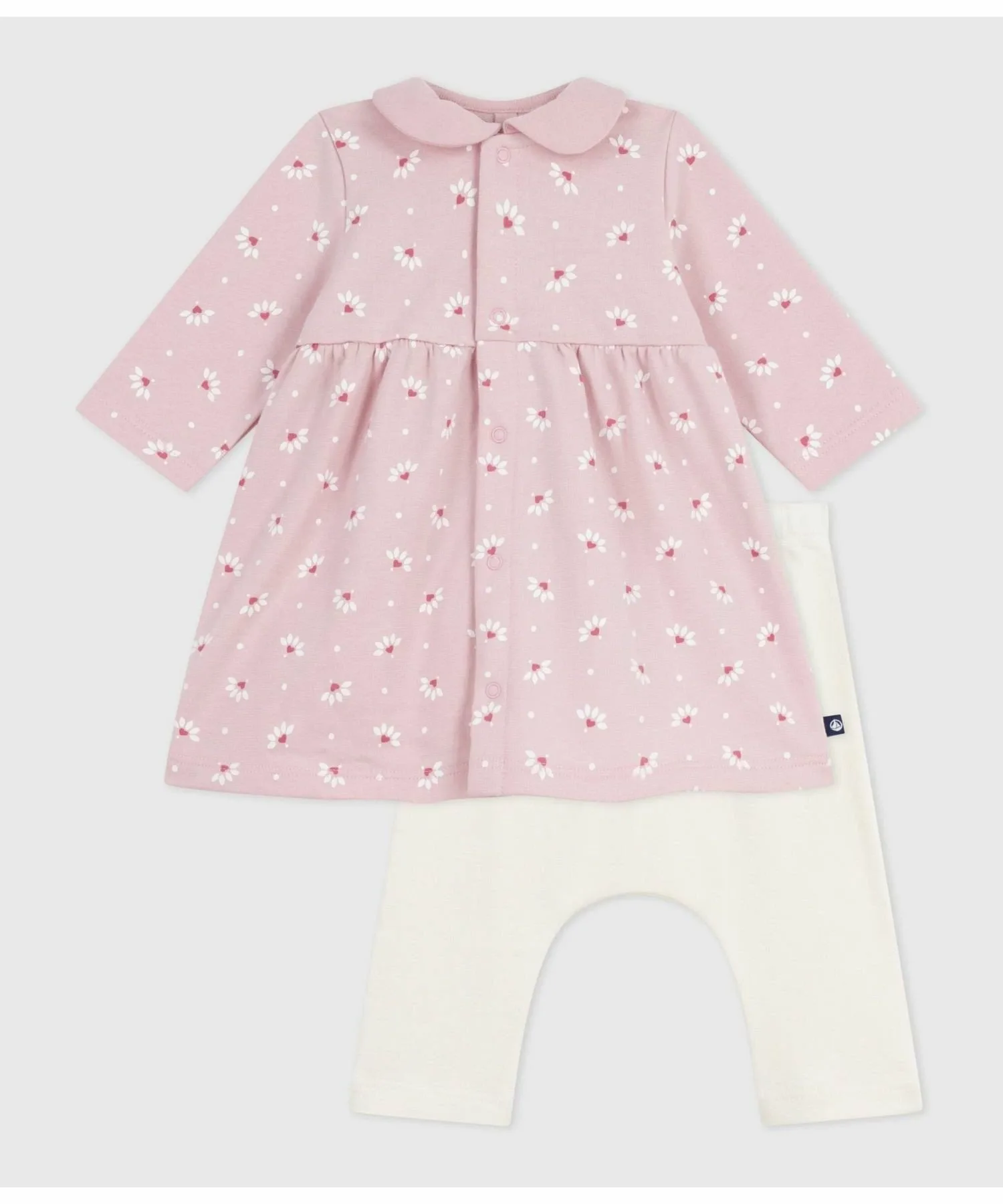Платье + леггинсы PETIT BATEAU, Light Pink/Multicolor — фото 2