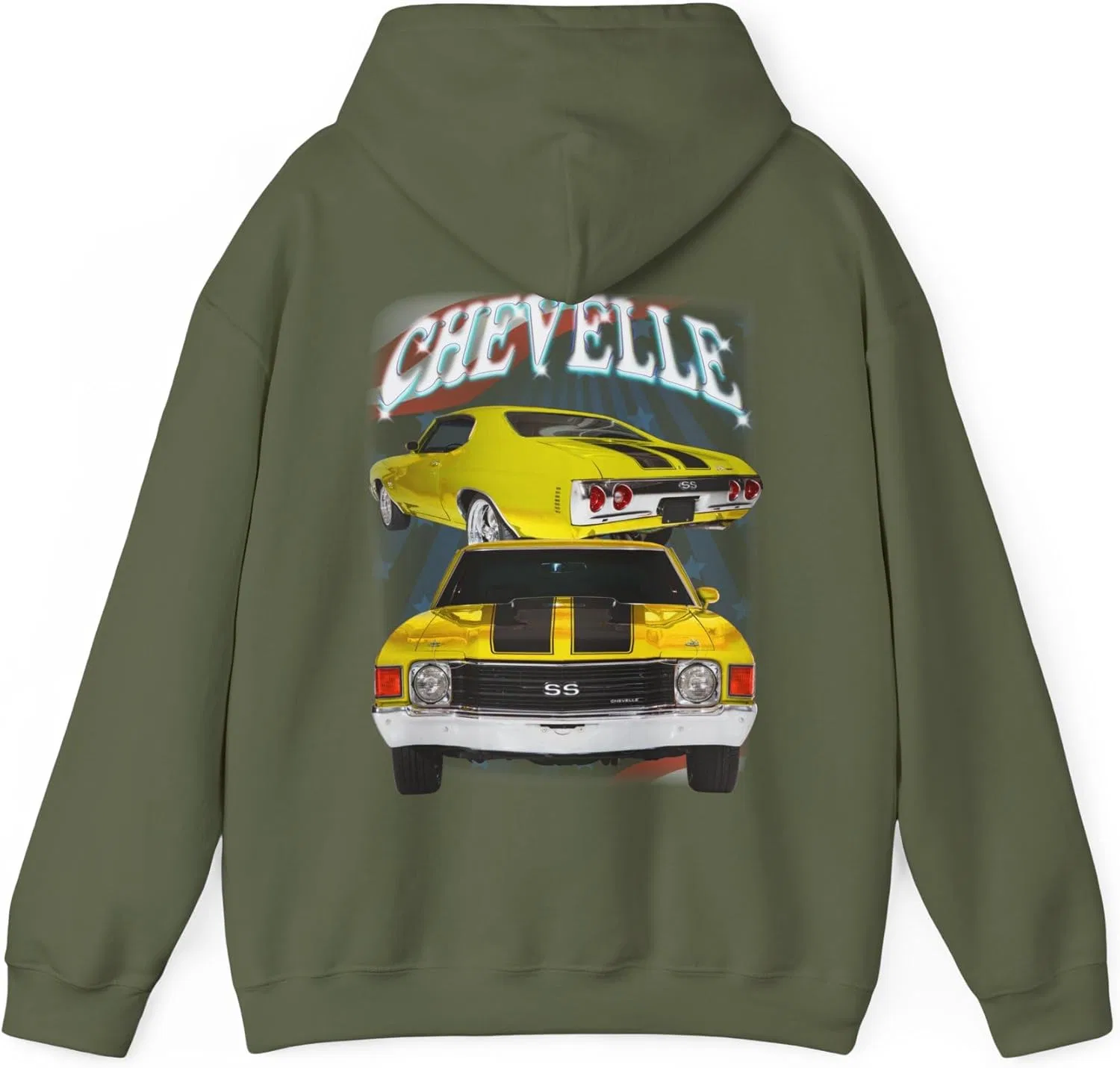 GENERIC Толстовка Yellow 1972 Chevelle, подарок автолюбителю, классика, хот-род — фото 2