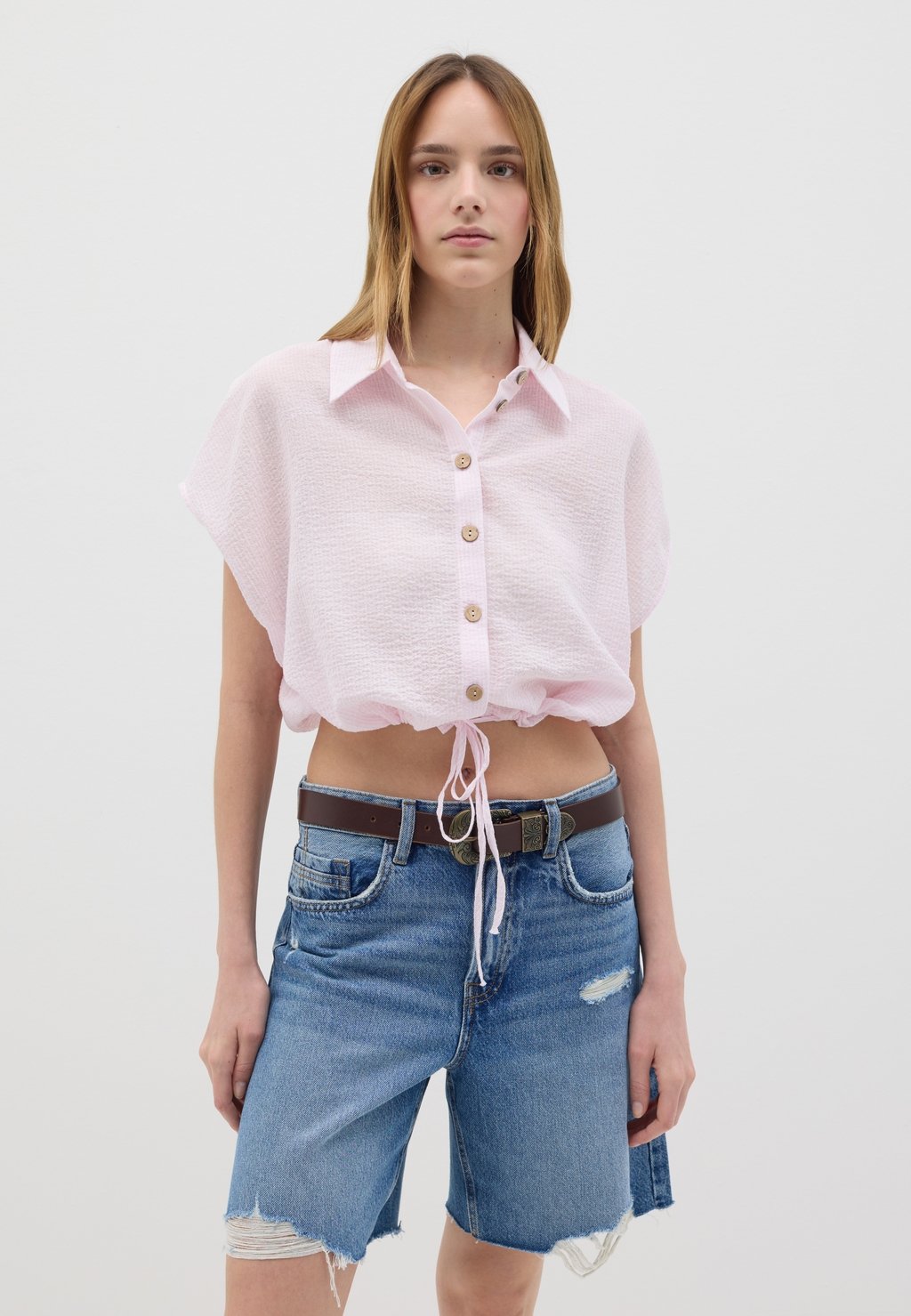 

Блузка на пуговицах B.ANGEL, розовый