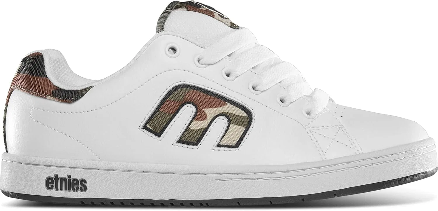 Кроссовки Etnies Callicut Heritage Skate Style с объемным дизайном, массивной подошвой в стиле 90-х, усиленной чашеобразной подошвой и амортизацией, для повседневной носки, White Camo — фото 2