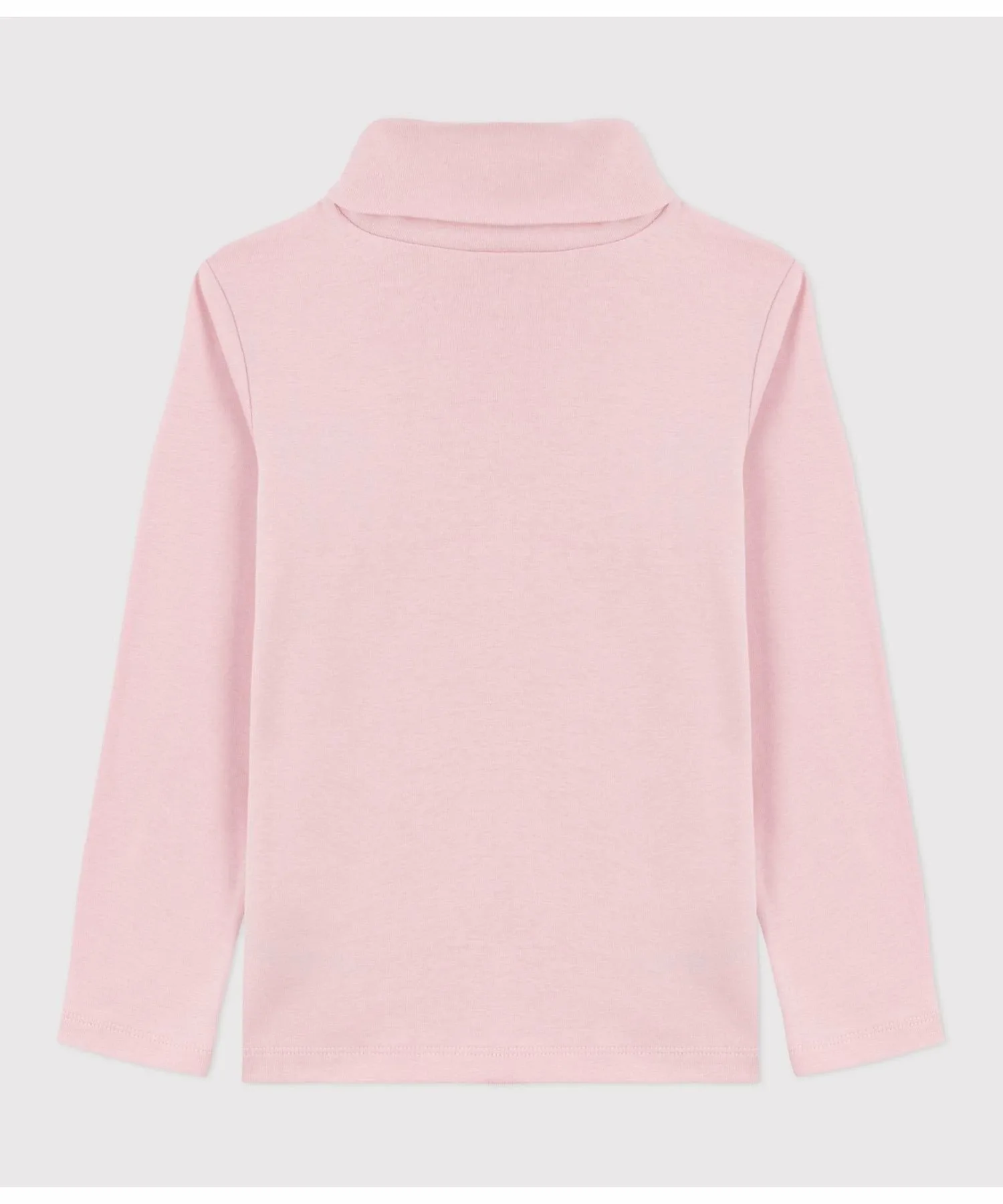 Футболка с длинными рукавами и высоким воротником PETIT BATEAU, Light Pink — фото 2