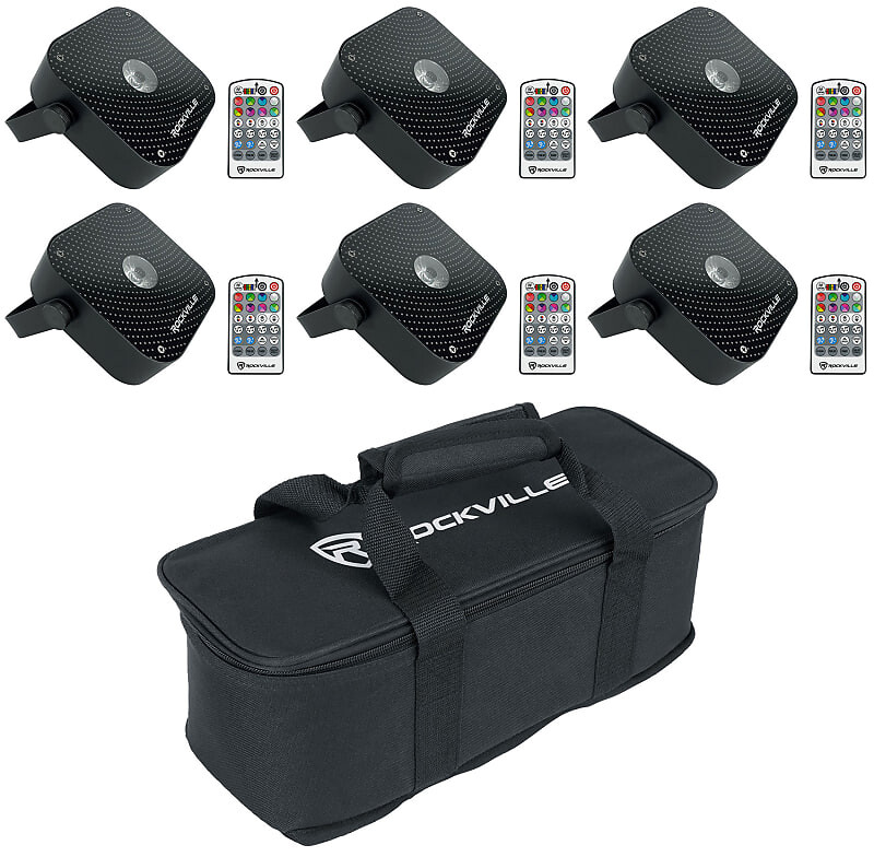 

Прожектор Rockville (6) Mini RF1 V2 Black+MINI RF BAG