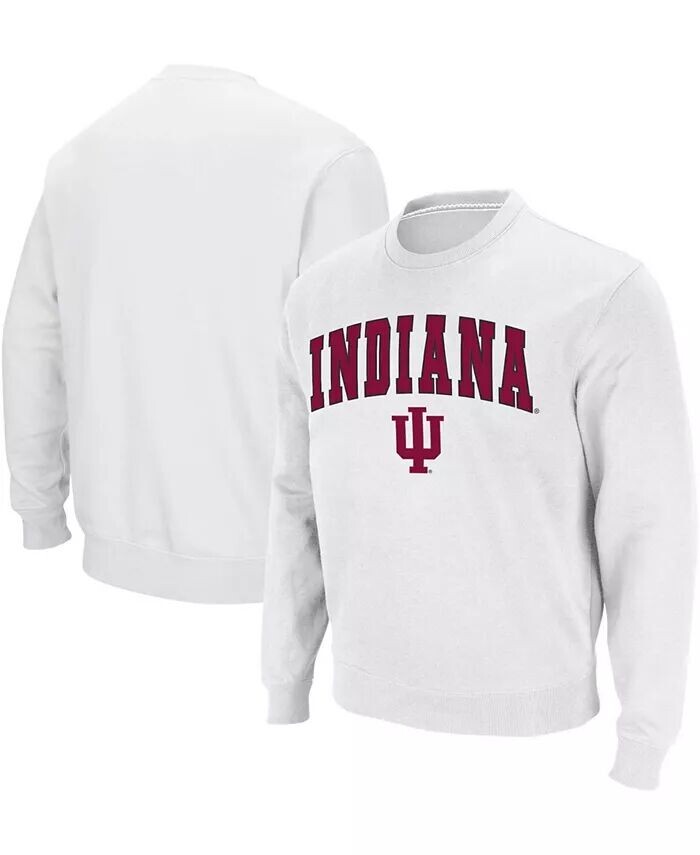 

Мужская толстовка Indiana Hoosiers Arch Logo с круглым вырезом Colosseum, белый