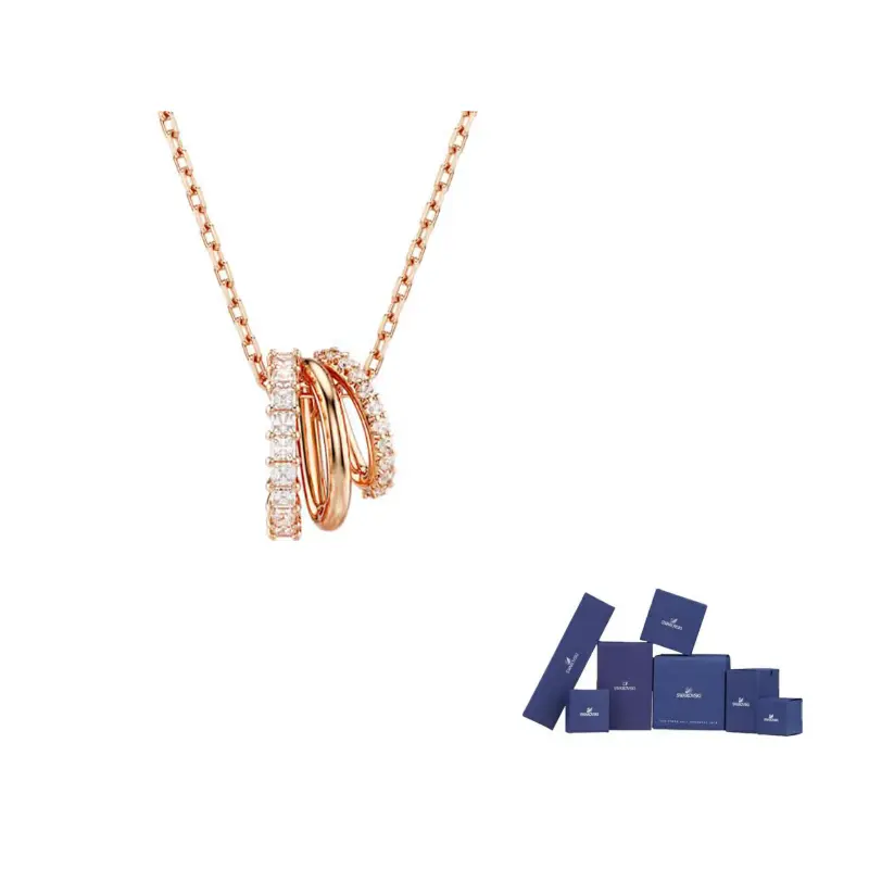 

Swarovski Розовое золото, металл, родированное покрытие, ожерелье, женское, rose gold