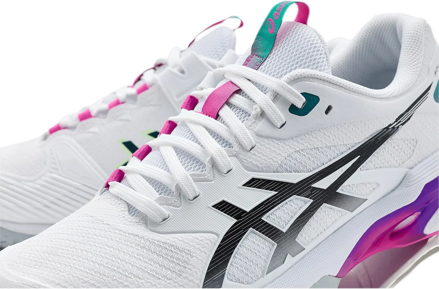 Кроссовки теннисные ASICS Solution Speed FF 4, White/Digital Sakura — фото 2
