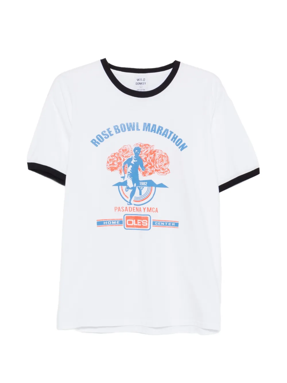 

Футболка с принтом и круглым вырезом Wild Donkey, белый