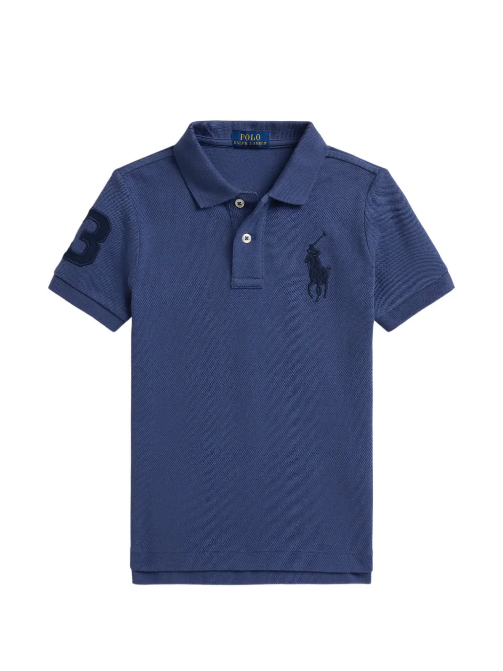 

Рубашка поло с вышитым логотипом Polo Ralph Lauren Kids, синий