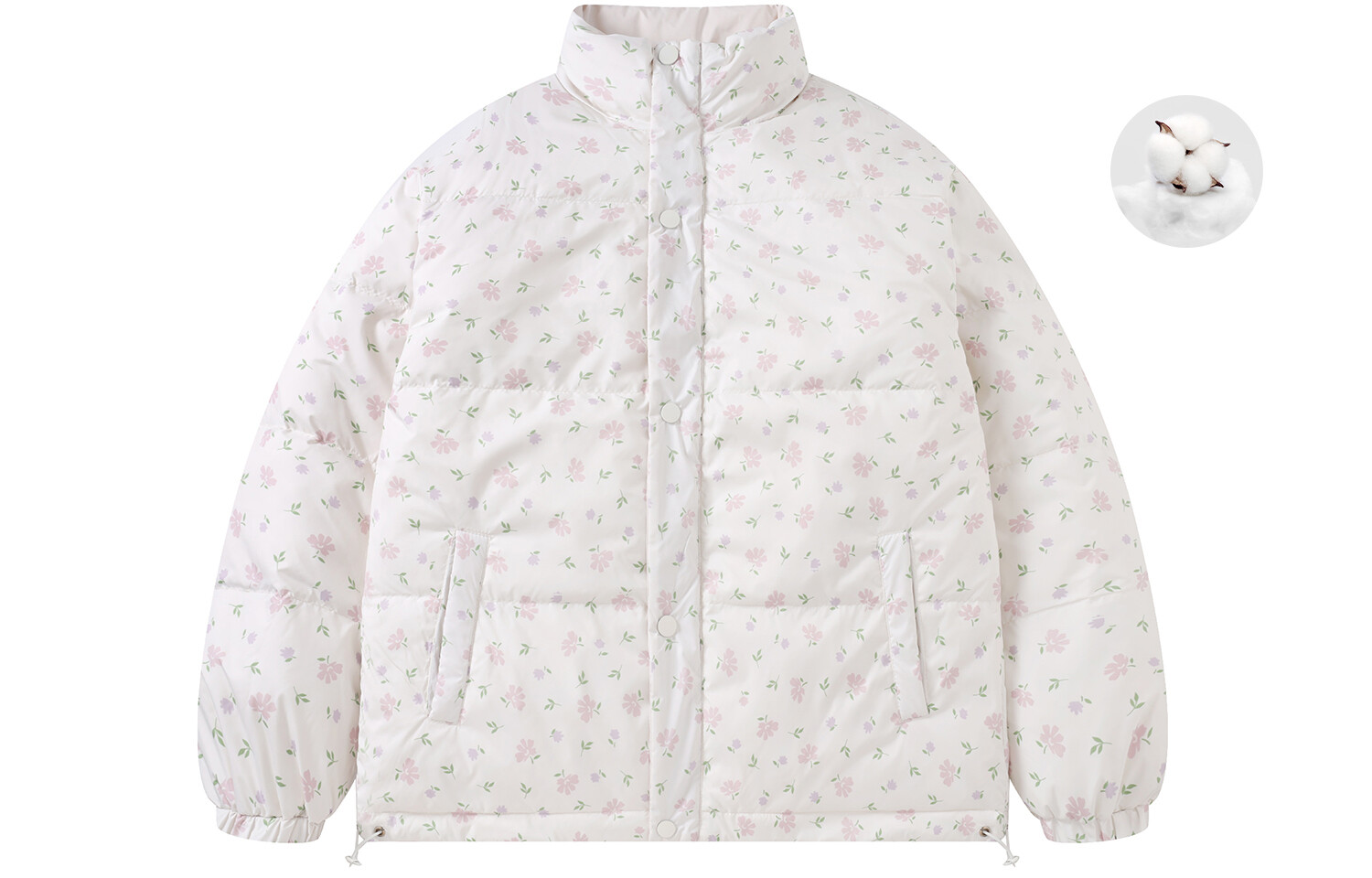 

Cyni Женская стеганая куртка, Белый (подарочная коробка для одежды из хлопка)