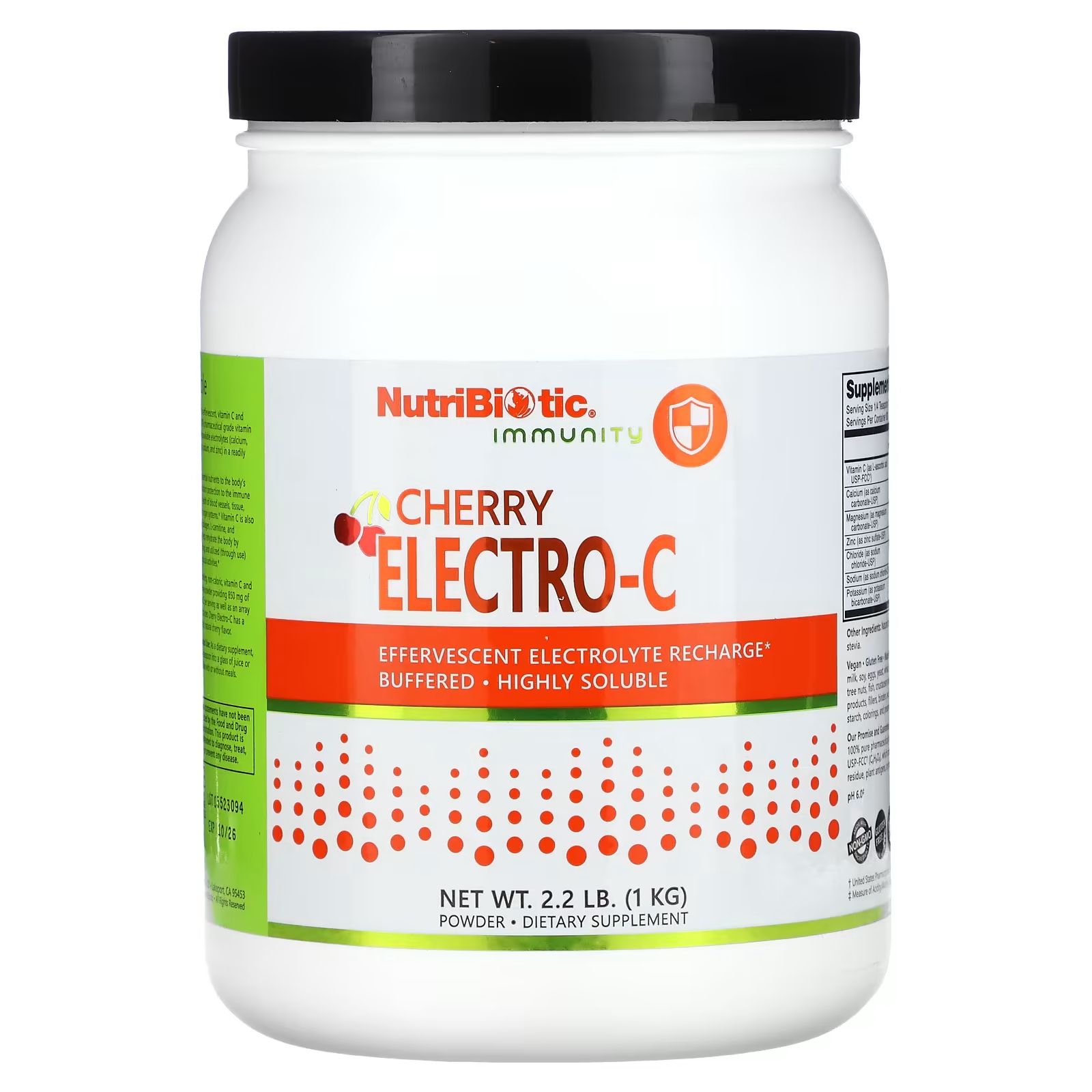 

Добавка NutriBiotic Immunity Cherry Electro-C, 1000 г