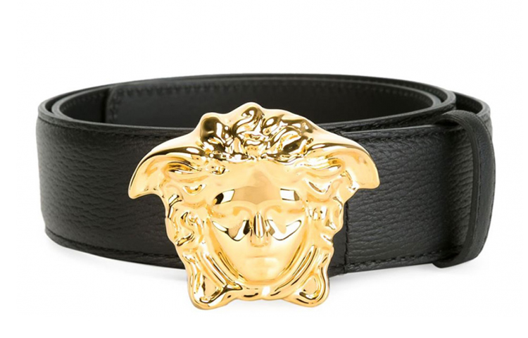 

FANSIZHE Кожаный ремень Medusa мужской ширина 4 см VERSACE