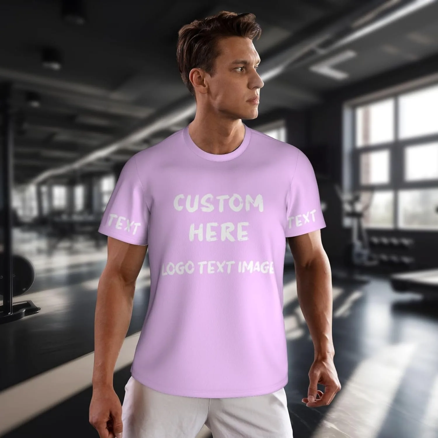 Футболка мужская Custom с принтом спереди и сзади — фото 4