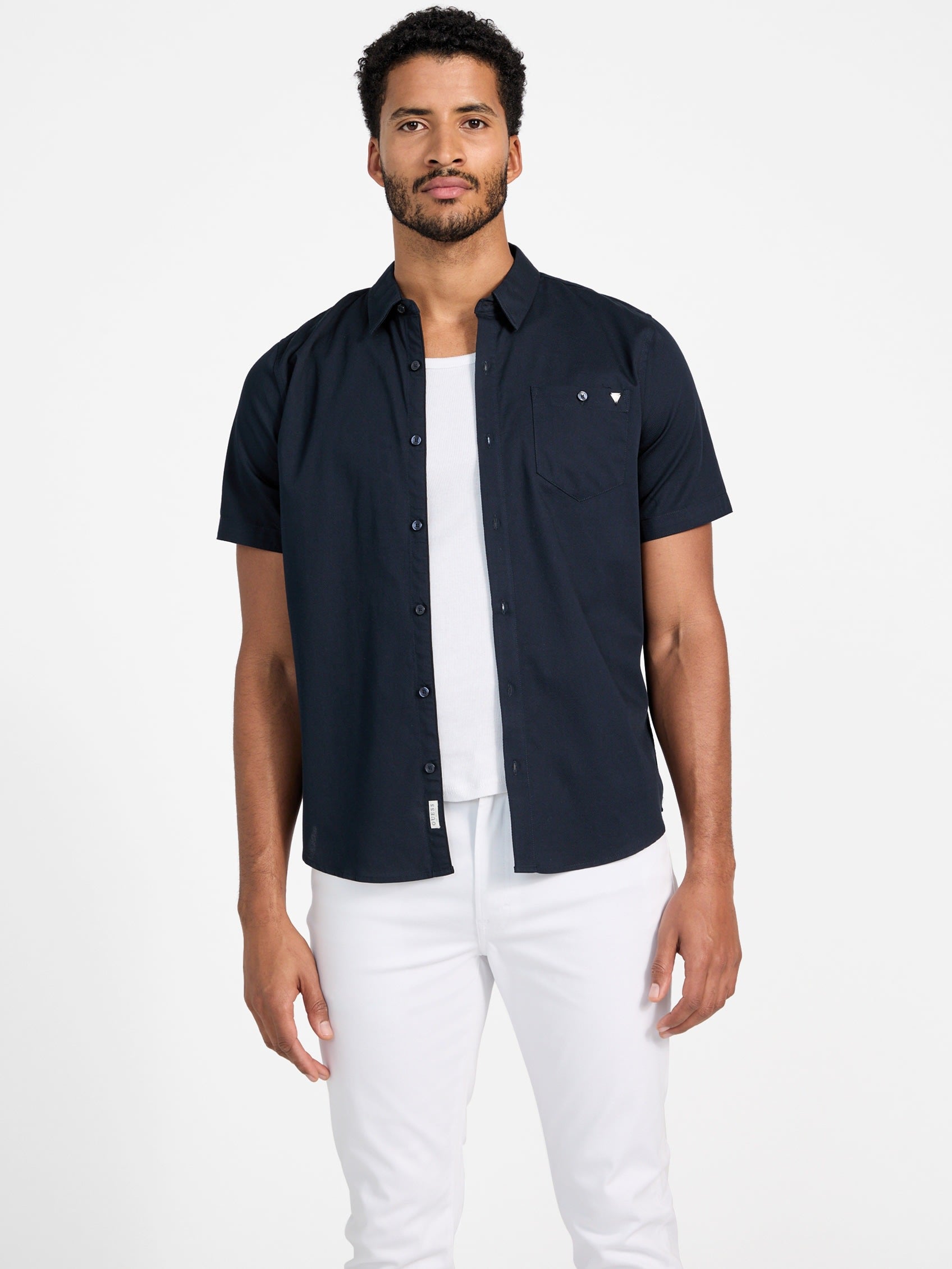 

Текстурированная рубашка Wayne Guess Factory, цвет daring ocean
