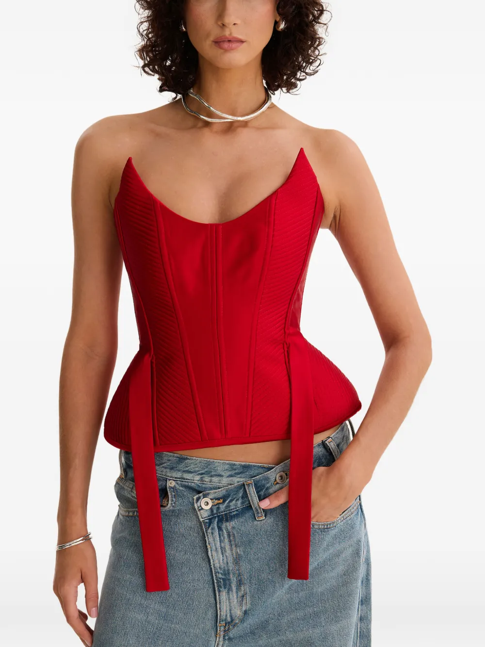 

Топ с завязками Moos Studio, красный