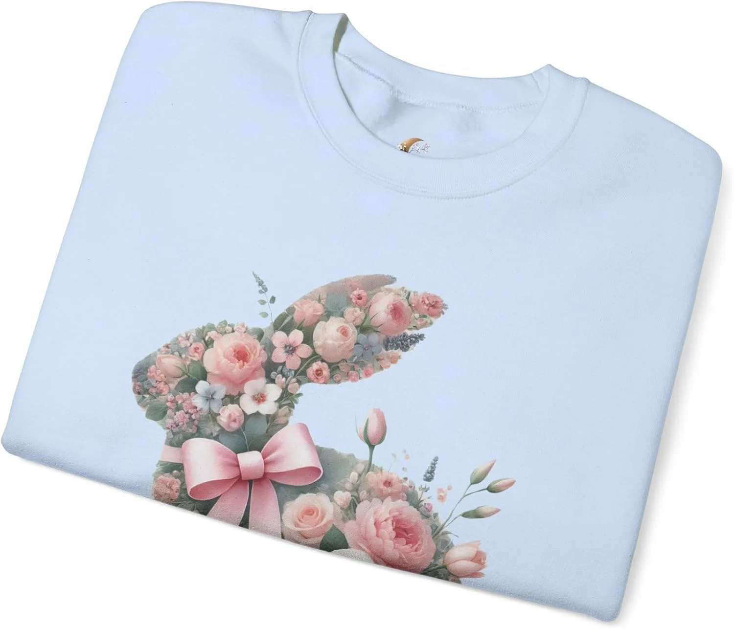 Футболка с принтом Floral Bunny, Unisex Crewneck — фото 3