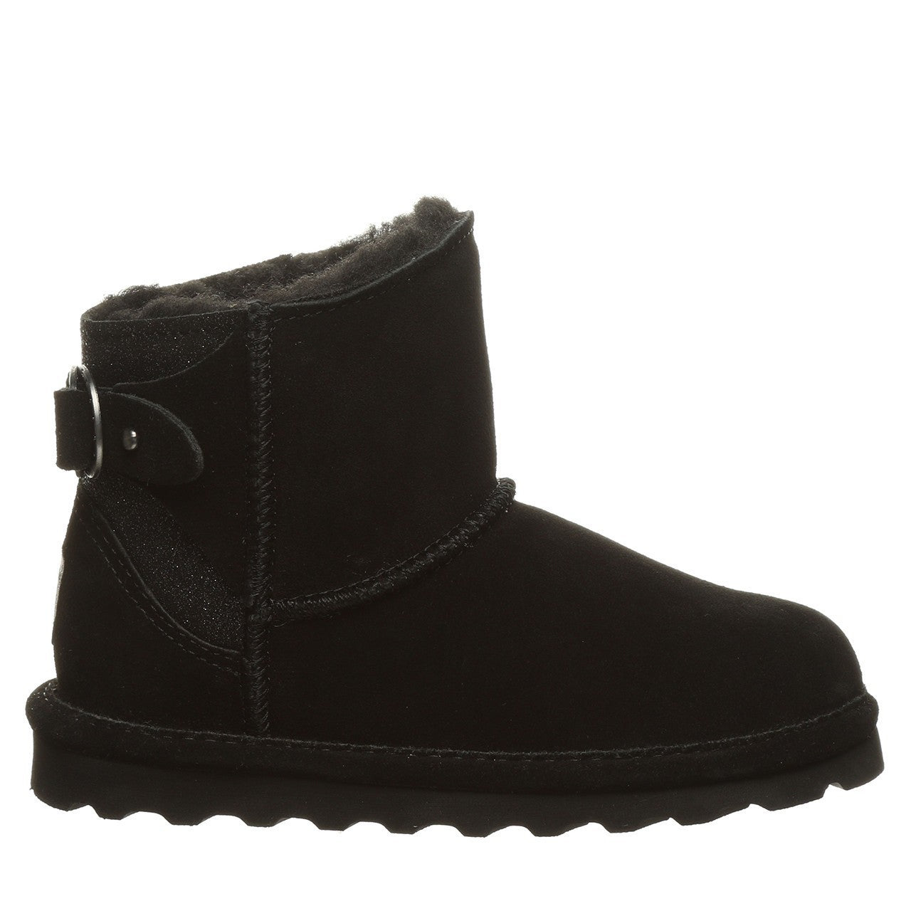 Ботинки Bearpaw Betty женские черные замшевые с круглым носком на шерстяной подкладке — фото 2
