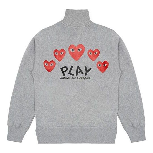 

Свитер 5 hearts full zip jacket 'grey' Comme Des Garcons Play, серый