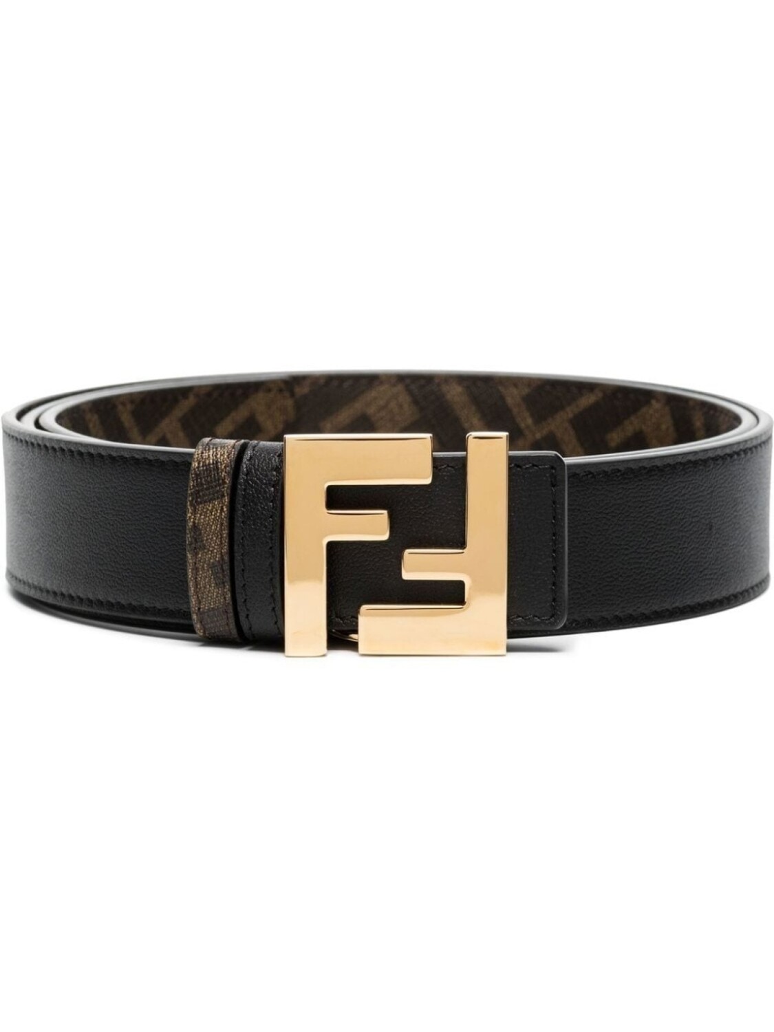 

FENDI ремень с логотипом FF, черный